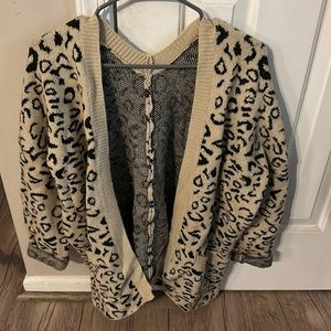 SHEIN ANIMAL PRINT CARDIGAN